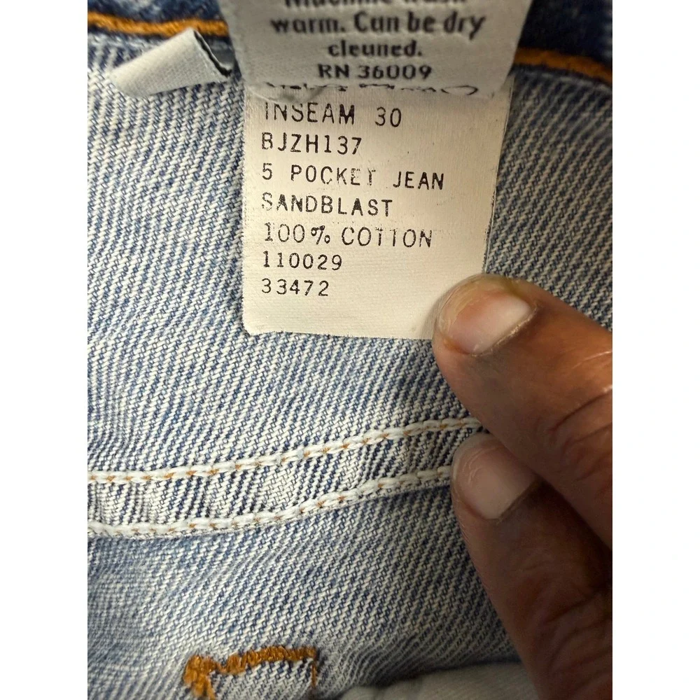 Vintage Calvin Klein High Waisted Straight Leg Jeans Light Wash Made in USA 1 24